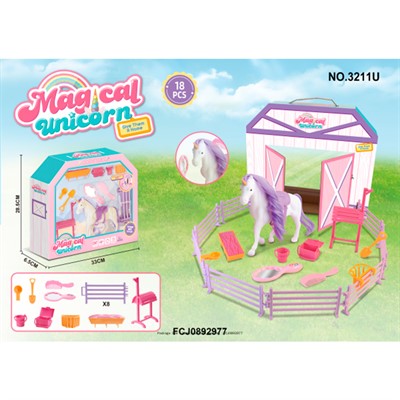 Игров. набор 3211U Ферма с лошадкой и аксесс. в кор. - фото 62762719
