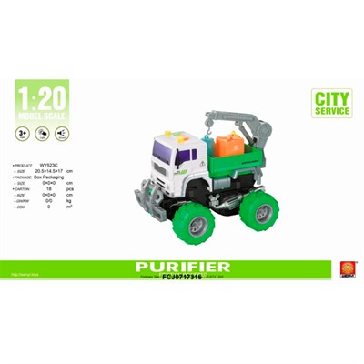 Машина на батарейках WY523C свет, звук в коробке - фото 62762777