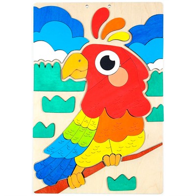 Деревянная Развивающая игра Аппликация Попугай IG0777 - фото 62762869