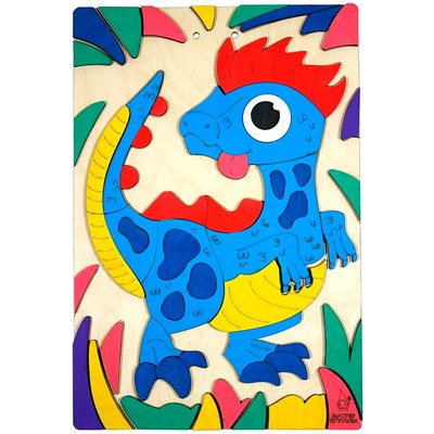 Деревянная Развивающая игра Аппликация Динозавр IG0778 - фото 62762870