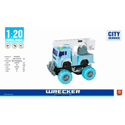 Машина на батарейках WY533C свет, звук в коробке - фото 62763004