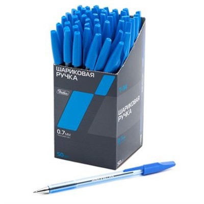 Ручка шариковая синяя Т-34 00042 Hatber - фото 62763253