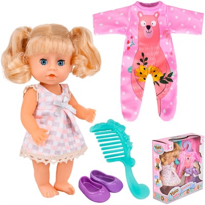 Пупс Yale Baby YL2320G-B с набором одежды в кор. - фото 62763368