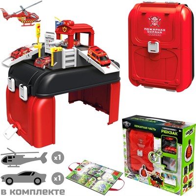 Парковка MK660-S11 Young Racer Рюкзак пожарка в коробке - фото 62763439