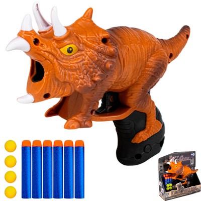 Пистолет-Динозавр CX822-3 безопасные пули в кор. - фото 62763744