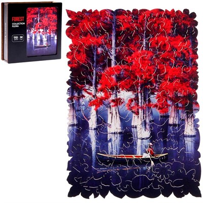 Деревянный Пазл 110 Озеро с кипарисовыми деревьями MPZCF2-M - фото 62763799