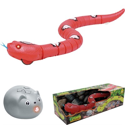 Змея на радиоуправлении Levatoys MK6022A красный в кор. - фото 62763936