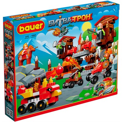 Конструктор Bauer 1084 "Битва за трон" катапульта, пушка, машина, крепость - фото 62764185
