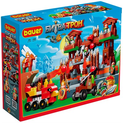 Конструктор Bauer 1086 "Битва за трон" Битва за трон" (катапульта, пушка и большая крепость - фото 62764187