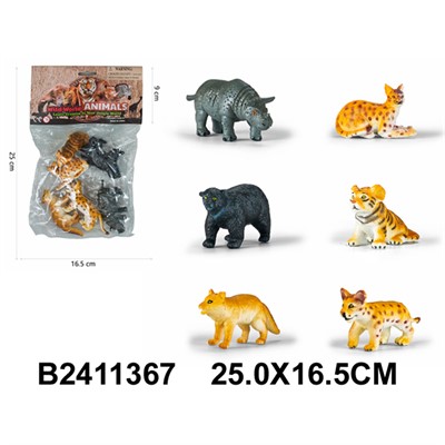 Набор животных P7020B Мульт. сафари в пак. - фото 62764341