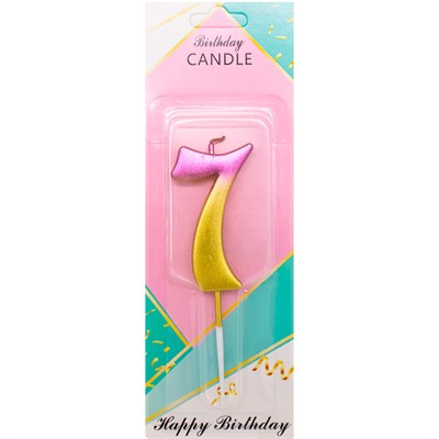 Свеча для торта Цифра 7 141V-414 - фото 62765222