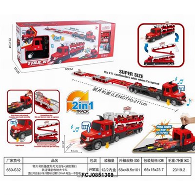 Автовоз 660-S32 трансформация в трассу, звук в кор. - фото 62765608