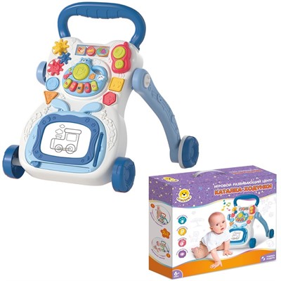 Каталка-ходунок Levatoys MK368-16C синий в кор. - фото 62765743