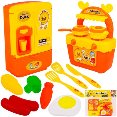 Набор быт. техники QX051-1 Холодильник и плита в пак. - фото 62765920