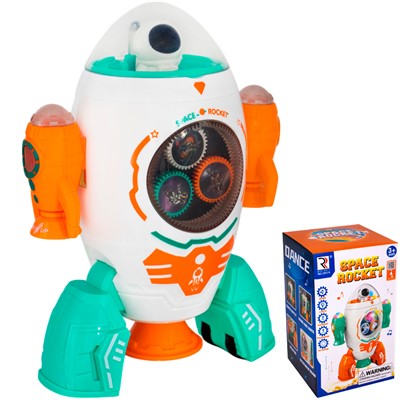 Игрушка на батарейках ZR175 Ракета в коробке - фото 62766018