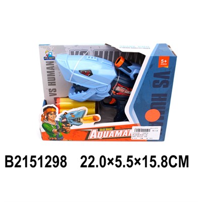 Пистолет 6007A Акула безопасные пули в кор. - фото 62766507