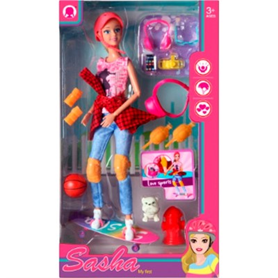 Кукла 51851 Скейтбордистка с аксесс. в кор. - фото 62767221