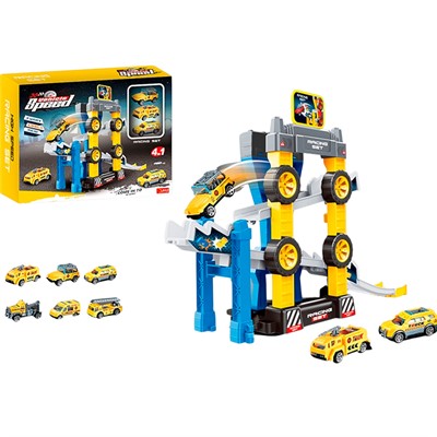 Автотрек 983 с набором машин в кор. - фото 62767325