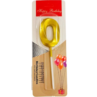 Свеча для торта Цифра 0 141V-441 - фото 62767415