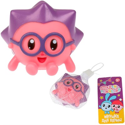 Резиновая игрушка Малышарики Ежик 1 шт. сетка КАПИТОШКА LX-ST1711-FT - фото 62767474