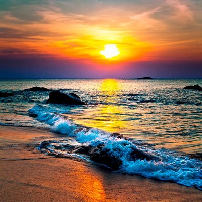 Набор для творчества Роспись по холсту 40х40 см Море на закате Х-5632 - фото 62767580