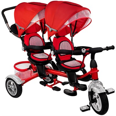 Велосипед трехколесный Dvizhok красный JTRT30-1 колеса надувные 12"/10" - фото 62767871