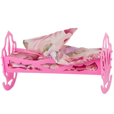 Кровать кукольная с комплектом белья У890 /10/ - фото 62768860