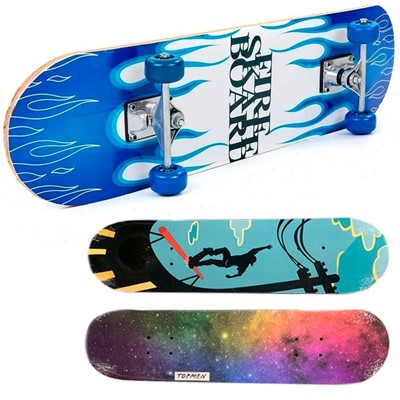 Скейтборд дер. 141-21-9  свет, 78*20 - фото 62768937