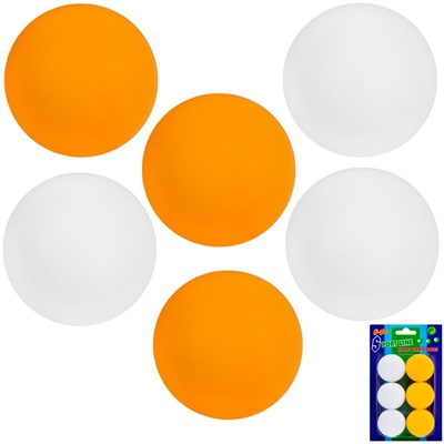 Мяч для настольного тенниса 6шт 141V-255 - фото 62768943