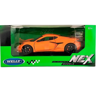 Модель 1:24 Chevrolet Corvette Z06, оранжевый 24120W - фото 62769240