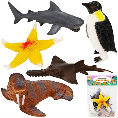 Набор животных Levatoys YSQ503-5 Морские в пак. - фото 62770134