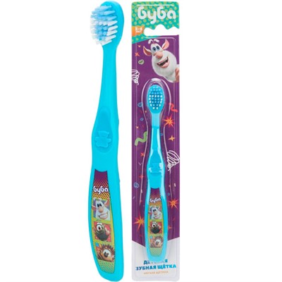 Зубная щетка фигурная для детей БУБА синяя MASTER DENT 123289-BUBA - фото 62770473