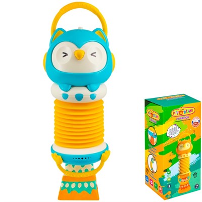 Аккордеон ZYA-A3182 Играпузик Совенок русск. озвуч, свет в кор. - фото 62771014