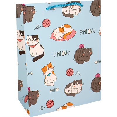 Пакет 18х24х8,5см Кошки Meow 141V-860 - фото 62771095