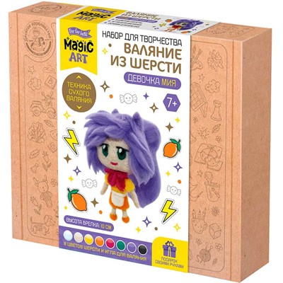 Набор Для Творчества Валяние шерстью "Девочка Мия" 05709 - фото 62771170