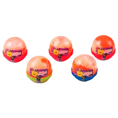 Слайм Прихлоп 40 гр оранжевый капсула с шариками 00205 - фото 62771299