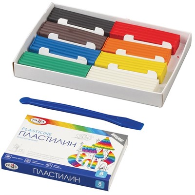 Пластилин 8цв Классический со стеком 160 гр. 281031 /ГАММА/ - фото 62771333