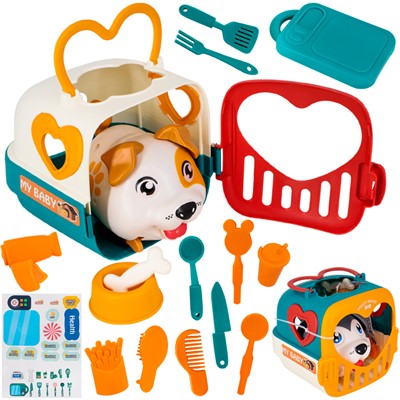 Игров. набор K-1011 питомец в переноске (шоубокс 6шт/ цена за шт) - фото 62771448