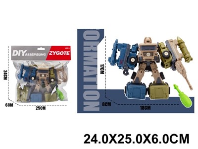 Конструктор 1621 Робот в пакете - фото 62771856