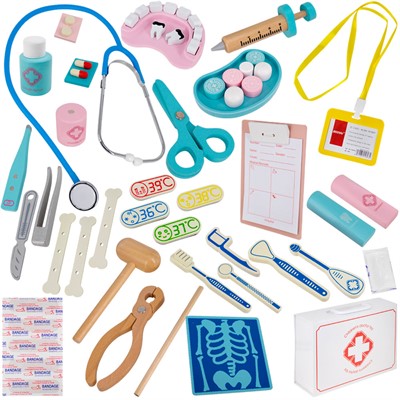 Деревянный Чудо-чемоданчик Доктор 26х18х8 141V-987 - фото 62771969