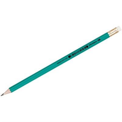 Карандаш ч/гр НВ пластик. с ластиком 348688 OfficeSpace - фото 62772081