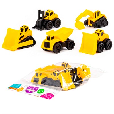 Набор спецтехники-мини 5 шт в пакете 47974 П-Е /20/ - фото 62772742