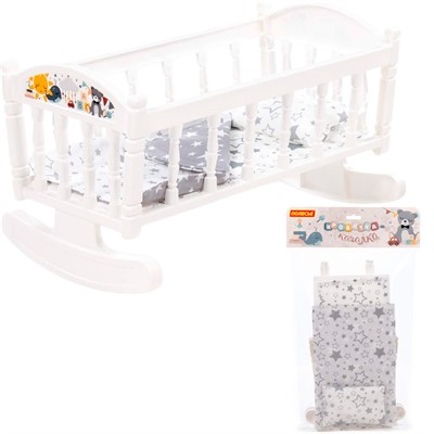 Кроватка-качалка сб. для кукол №4 белая 24057 - фото 62772890