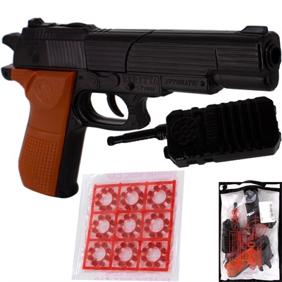 Пистолет пневм. под пистоны с аксесуарами+72 выстрела в сумке B60 - фото 62774035