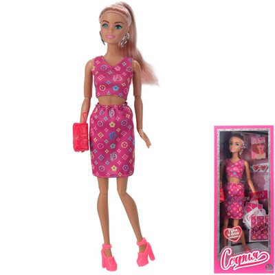 Кукла Карапуз LV2-S-BB-WOD София 29 см руки и ноги сгиб., - фото 62774273