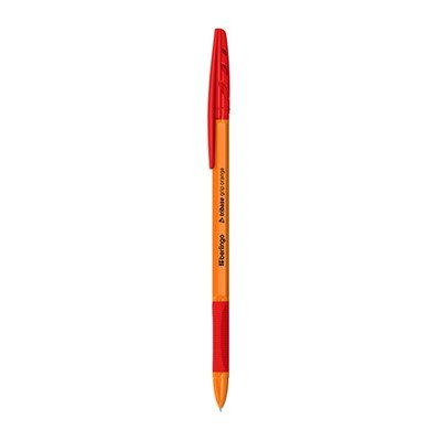 Ручка шариковая красная 0,7мм Berlingo "Tribase grip orange" 355444 - фото 62774699