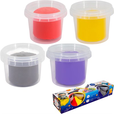 Набор для творчества Тесто для лепки 4 цв "Лепишка", Космические истории Фин-ти-Флю Тдл/в-006 - фото 62774738