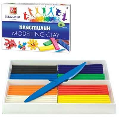 Пластилин 8цв Классика 160 гр. 12С867-08 /ЛУЧ/ - фото 62775307