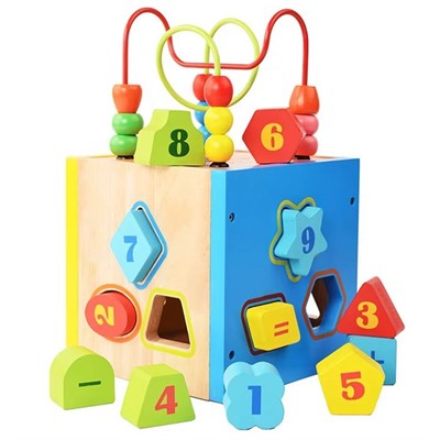 Деревянная логическая игрушка Куб 141-1818К - фото 62775552