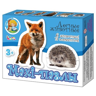 Пазл 13 эл Maxi Лесные животные 02643 - фото 62775562